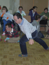 Momento de uno de los ejercicios de Ritmo y estabilidad corporal.